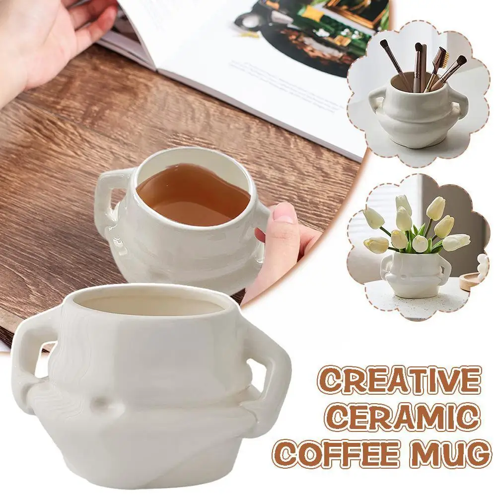 

Creative Ceramic Coffee Mug Human Body Cross Waist And Cup Coffee Novelty 2023 Ceramic Morning Cup Water Belly Cup Mug Mug V1C7