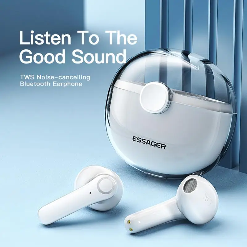

Essager Tws Music Sport Earbuds Touch Control Wireless Headset Earphone Bluetooth 5.1 Wireless Headset Stereo With Charging Case