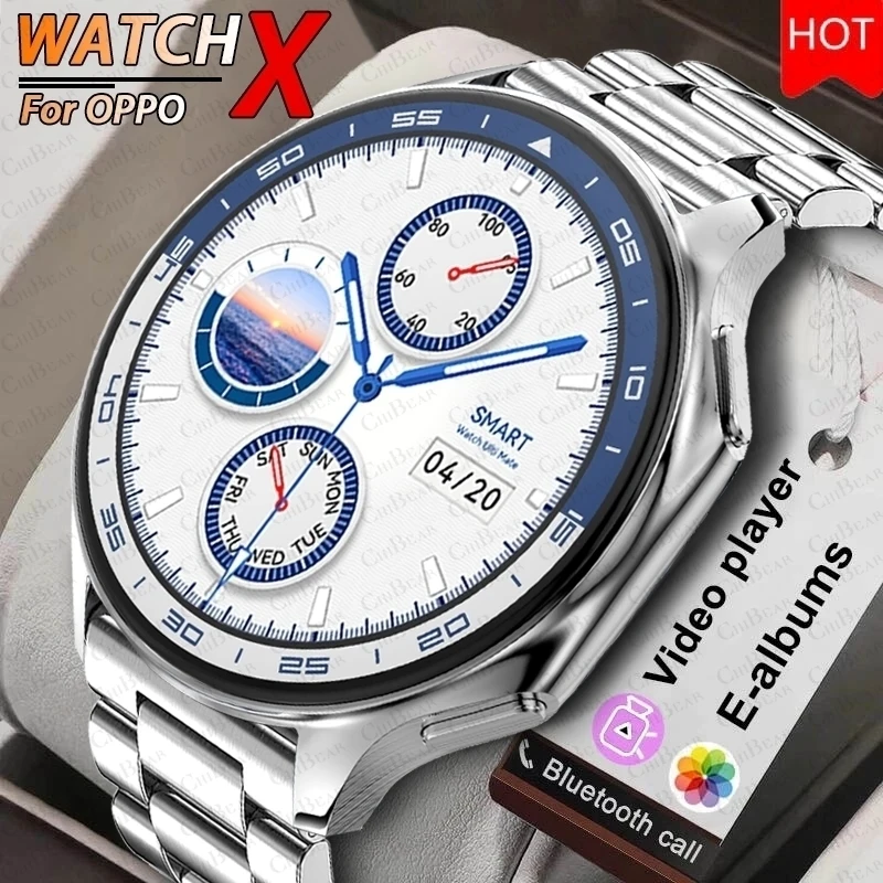 Смарт-часы OPPO Watch X мужские с 3d-эффектом объемного видения мониторингом здоровья