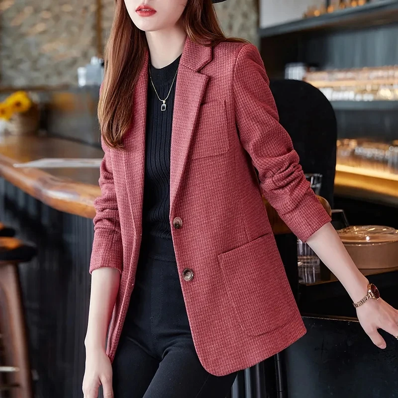 Высококачественный серый пиджак женский новый корейский Повседневный стиль