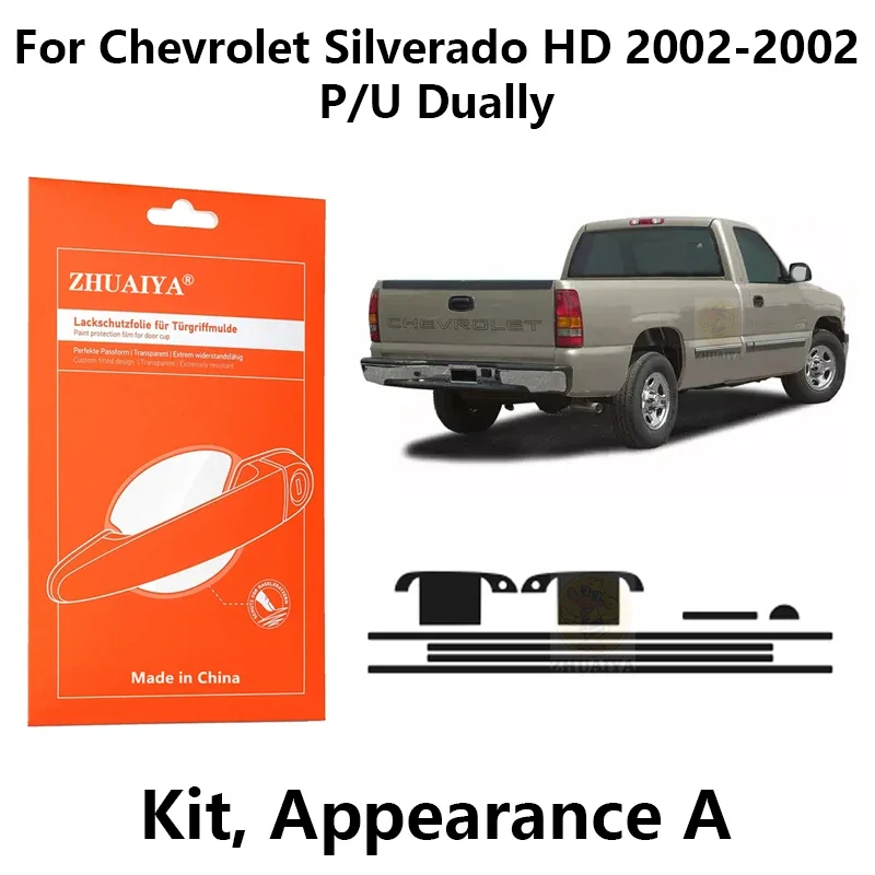 

Защитная пленка ZHUAIYA для красок дверной ручки, ТПУ PPF для Chevrolet Silverado HD 2002-2004 P/U Dually
