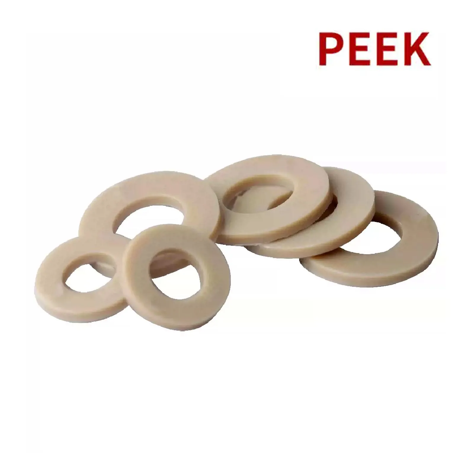 

TINGGOO высокопрочные термостойкие плоские шайбы DIN125 М2-М16 из ПEEK