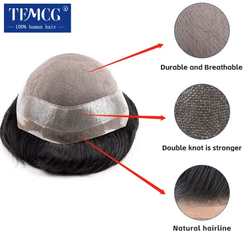 Рисунок 2 - Мужской тонкий моно парик Toupee