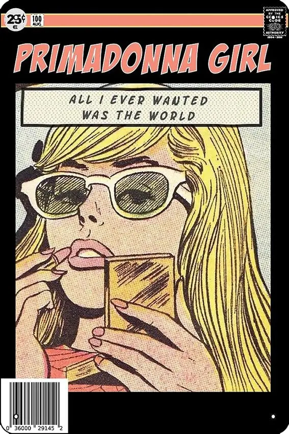 Плакат Primadonna металлический жестяной знак забавное домашнее искусство Настенный