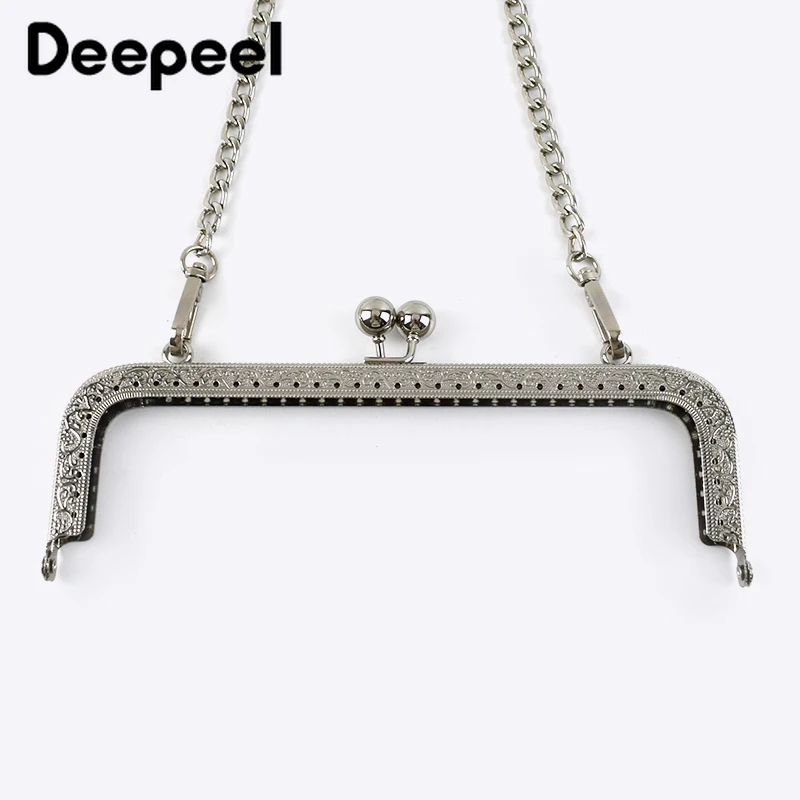 2/5pcs 20CM Square Bags Handle Embossed Purse Frame for Bag DIY Sewing Brackets Material Hardware Wallet Kiss Clasp Accessory | Багаж и