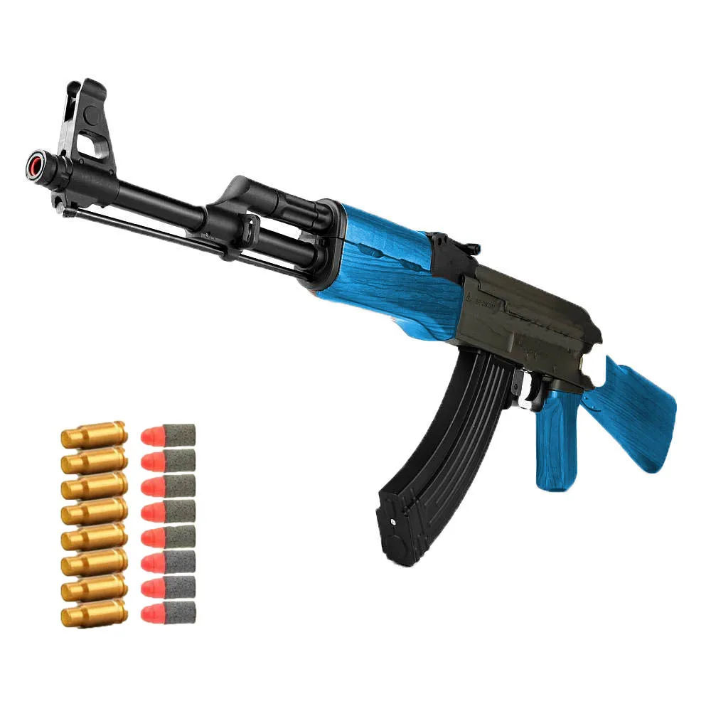 

REN XIANG AK47 V3 (BLOWBACK + METAL GEAR) GEL BLASTER (BLACK) HOLLOW HOLE HEAD DART AIR GUN FOAM DARTS CONTINUOUS FIRE TOY