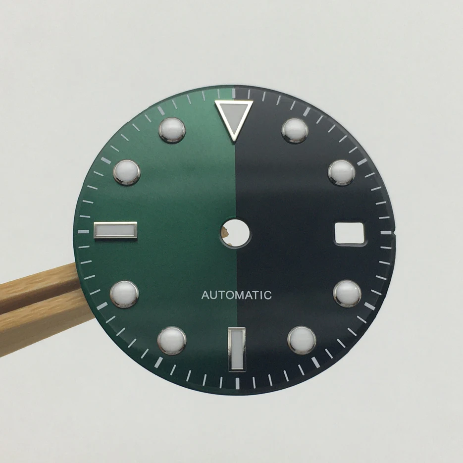 Modified 29MM Black Green Dial Replacement Precision Blue Luminous Lettering Dial Fit For 8200 8215 Movement 2836