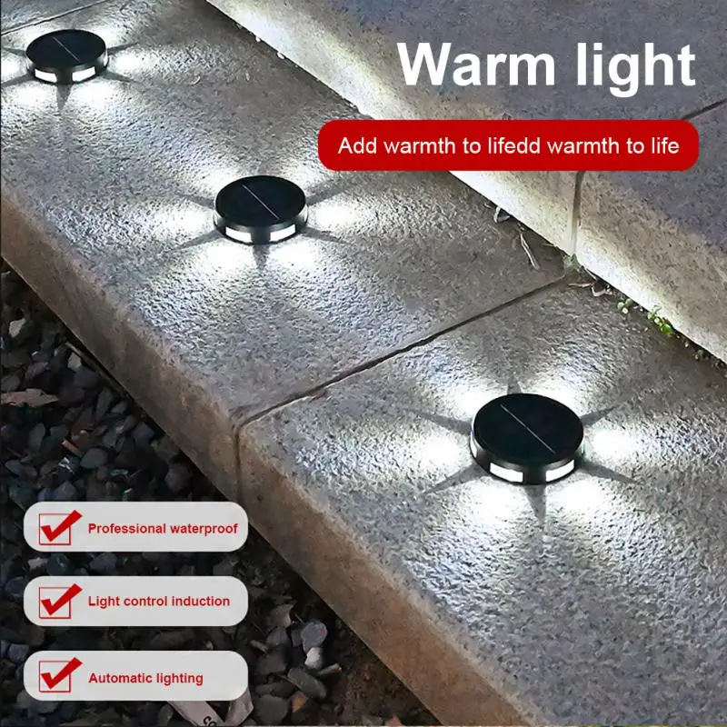 

Водонепроницаемые подземные светильники на солнечной батарее, пластиковые лампы для освещения ландшафта, газона, крытого ландшафта, украш...