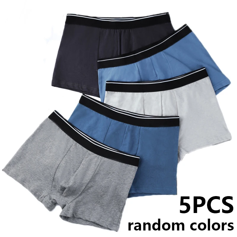 Organic Cotton Men Underwear Boxers Cuecas Boxers Mens Boxer Homme Man Boxershorts Male Panties Calzoncillos 5Pcs/lot wholesale