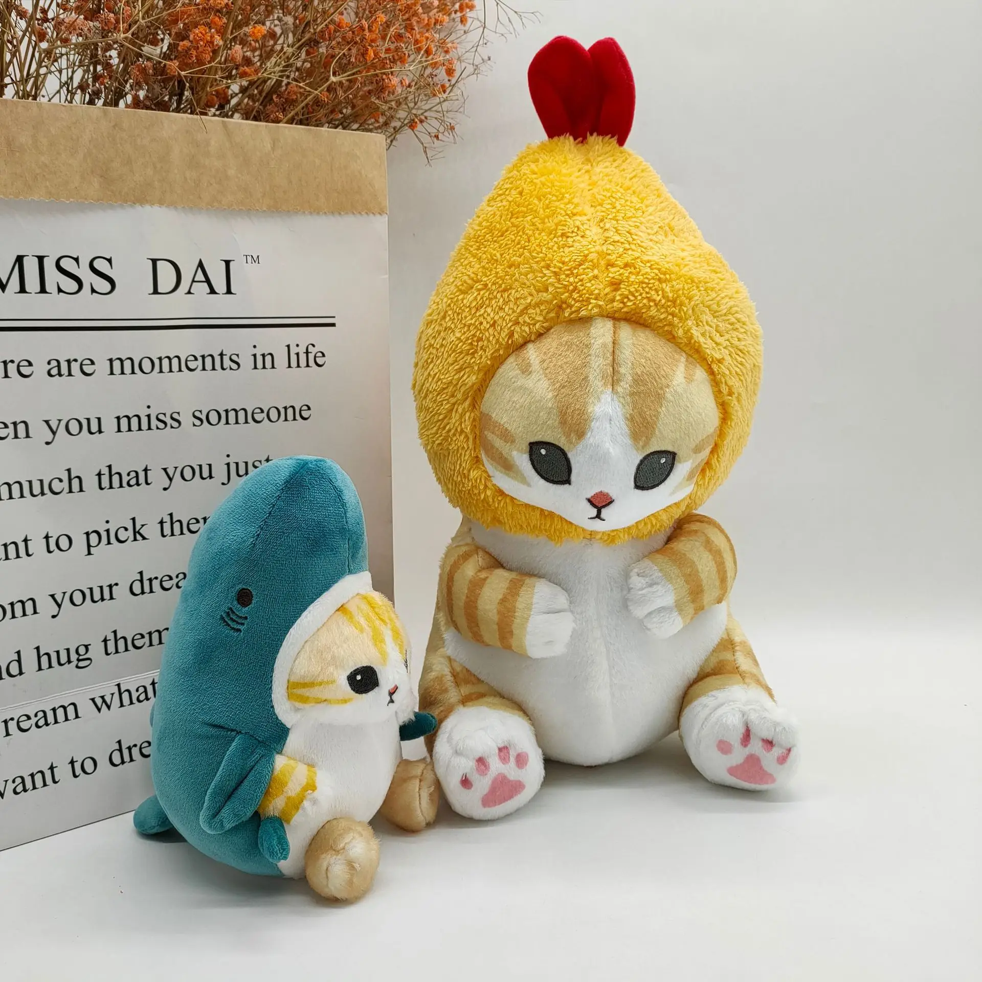 

2022 New Cat Shark Plush Cat Plush Toys Cute Blue Cat Doll Plushie Girlfriend Kids Gifts Toy Wholesale