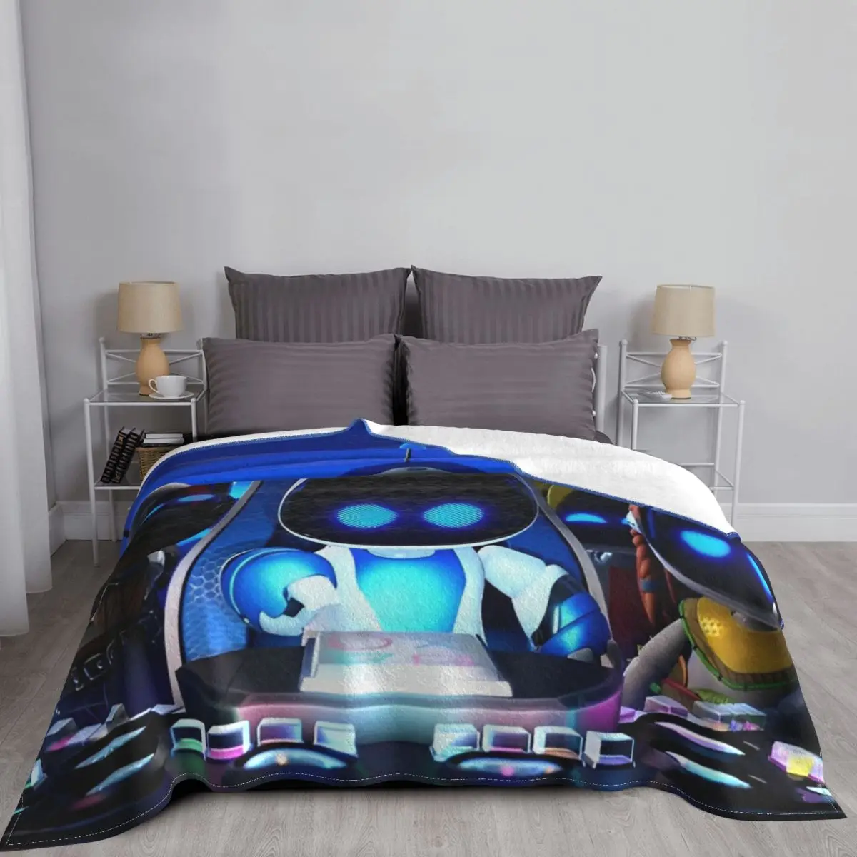 Одеяла Astro Bot Getting Free DLC после запуска флисовое теплое одеяло для видеоигр