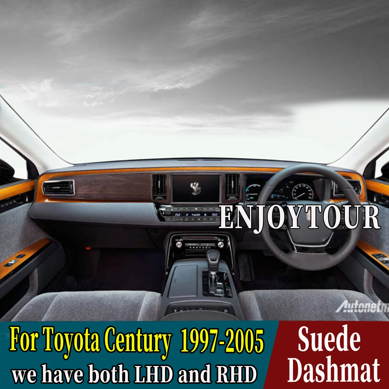 

Car-styling Suede Leather Dashmat Dashboard Cover Dash Mat Accessories Carpet For Toyota Century G50 GZG50 V12 1997 - 2005 2004