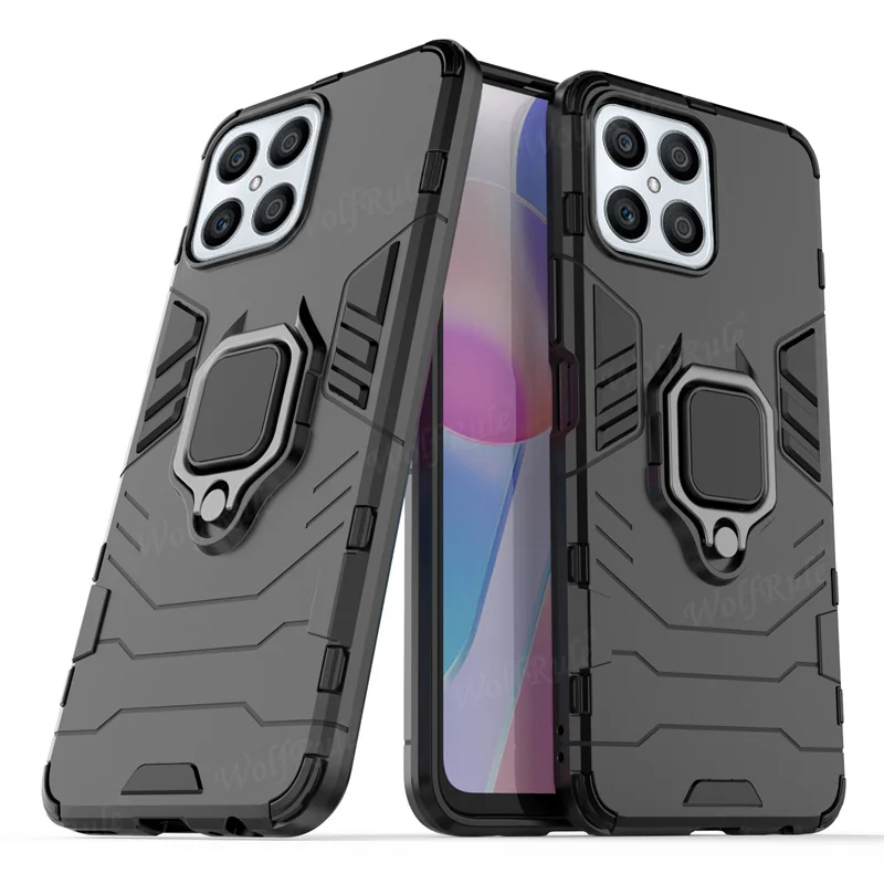 For Honor X8 Case Cover Huawei Honor X8 Capas Shockproof Phone Bumper Armor Ring Magnetic Holder Case For Honor X7 X9 X8 Fundas