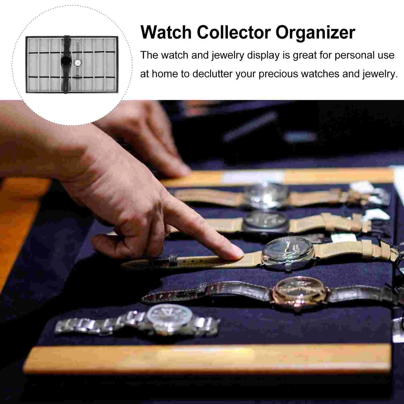 8-слотовый ремешок для хранения ювелирных изделий органайзер дисплея часов чехол