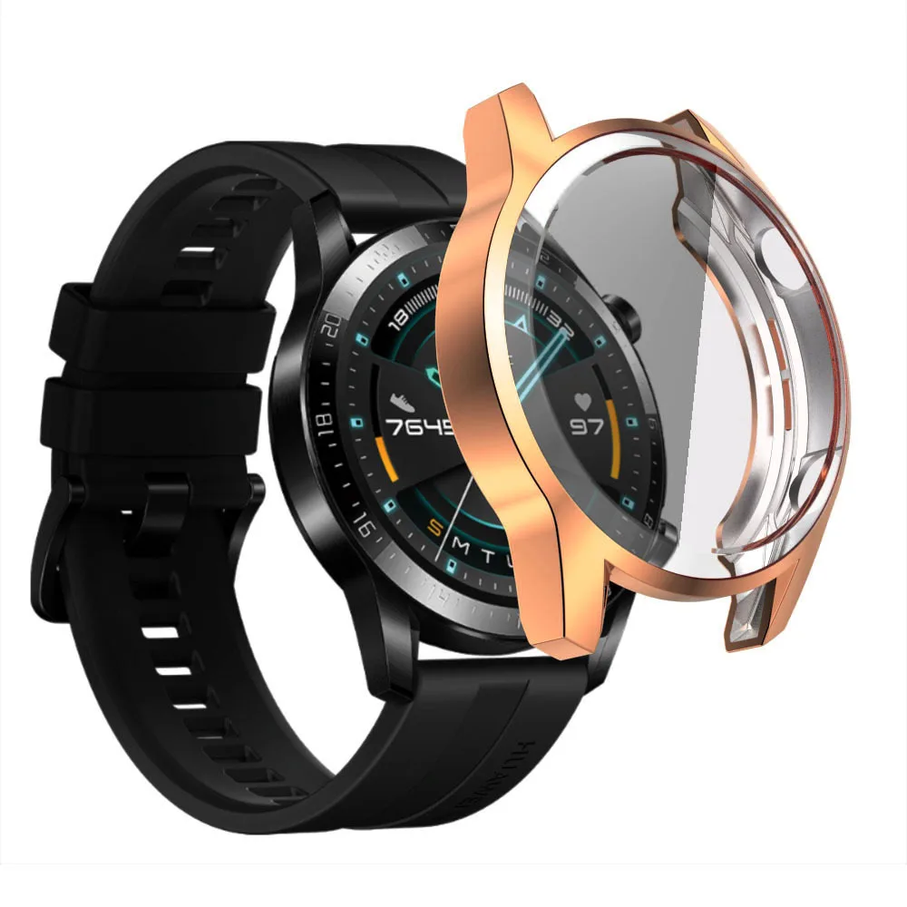 TPU Case For Huawei Watch GT 2 Screen Protector Cover SmartWatch Full Coverage Bumper Shell Cases for GT 2 42 46mm Accessories