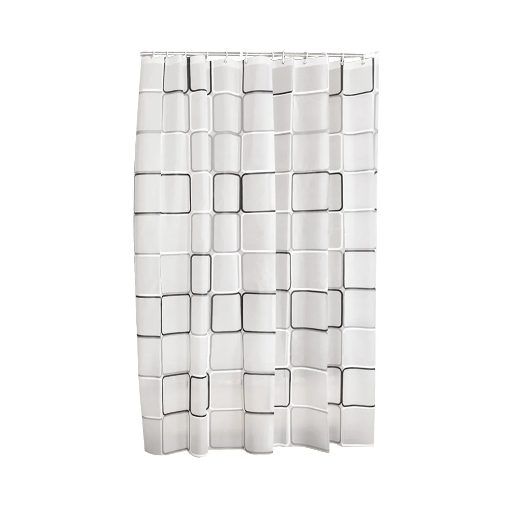 

180 X200CM Gingham Curtains Shower Curtains Checkered Curtains Eva Bath Curtain Bathtub Liners Bathroom Curtains Lining