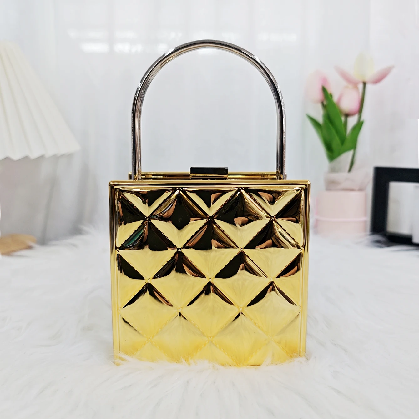 Градская светоотражающая мини-сумка квадратной формы клетчатый узор новинка в