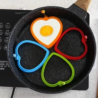 4pcs omelette maker mold round shape silicone nonstick frying egg mould shape ring pancake rings mold for kitchen cooking mould