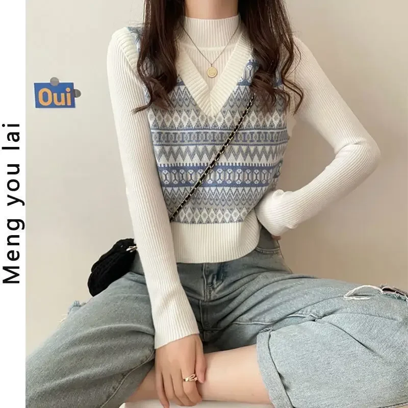 Vintagesuit вязаный жилет в консервативном стиле женский гонконгский стиль соленый