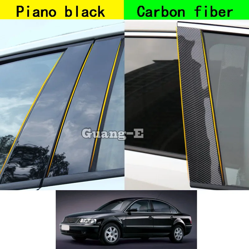 6 шт. наклейки на Автомобильные стойки дверь окно отделка наклейка чехол для VW