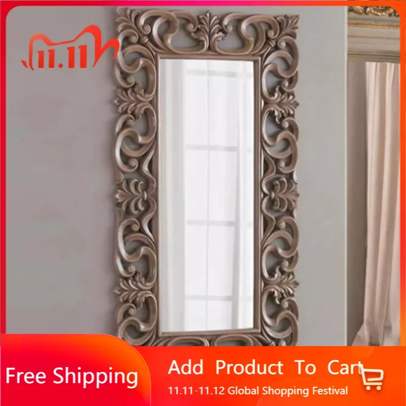 

Makeup Decorative Wall Mirrors Full Body Bedroom Bathroom Mirror Aesthetic Design Vintage Irregular Espejos Aesthetic Room Decor