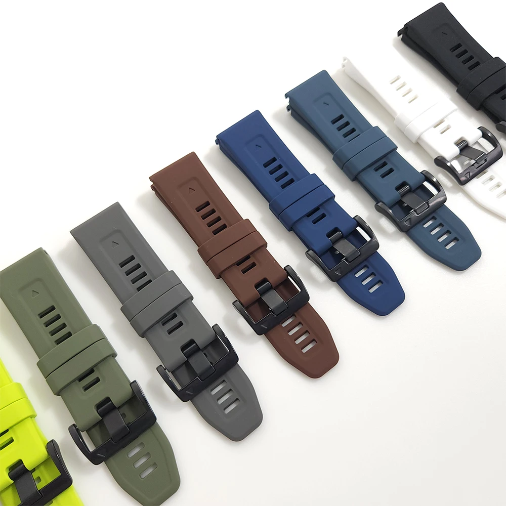 Ремешок для наручных часов QuickFit силиконовый браслет Garmin Fenix 7X 7 Solar/6X 6 Pro 5 5X Plus 3