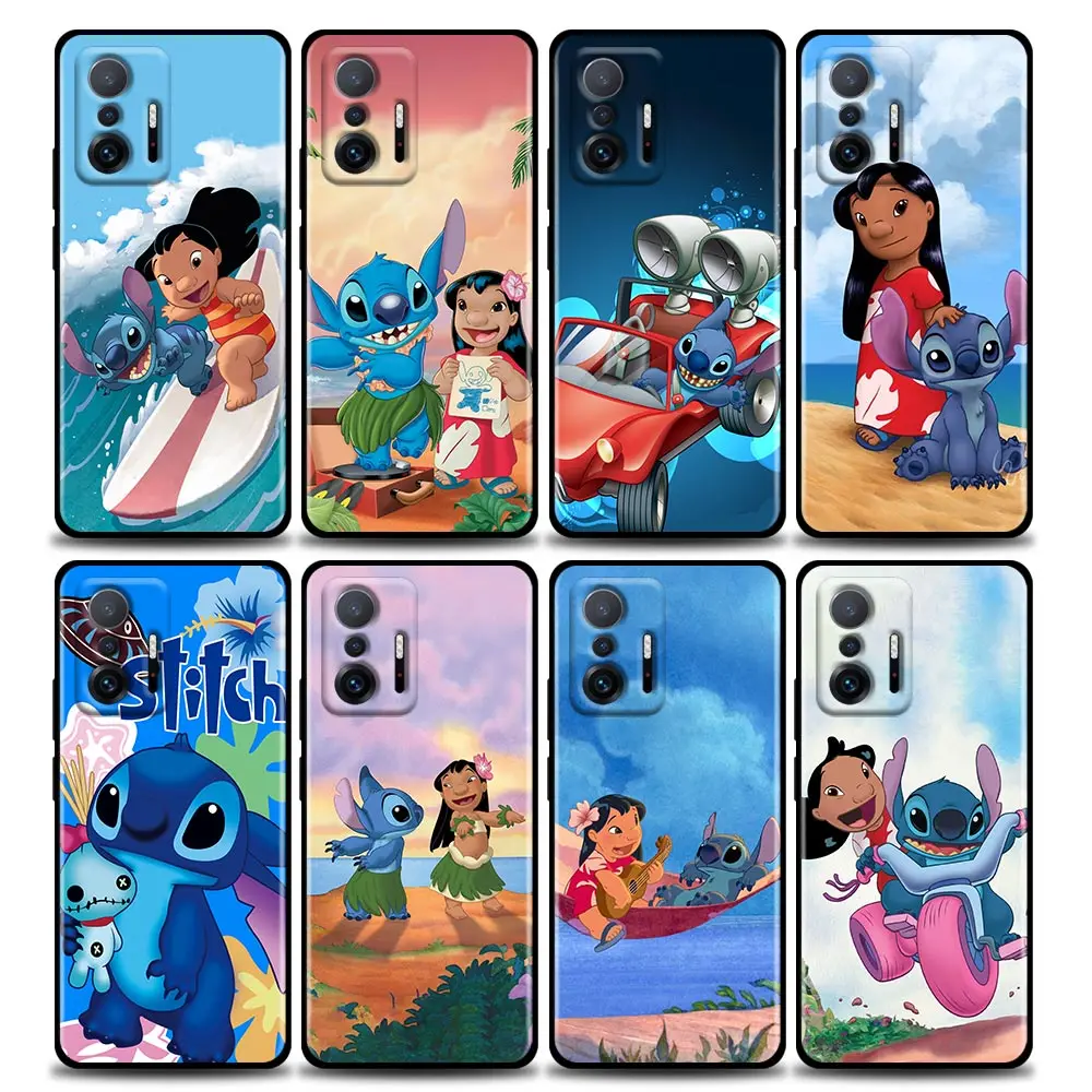 

Cute Lilo & Stitch Cartoon Anime Phone Case For Xiaomi Mi 12 12X 11T X4 NFC M3 F3 GT M4 Pro Lite NE 5G Poco M3 M4 Cover Fundas