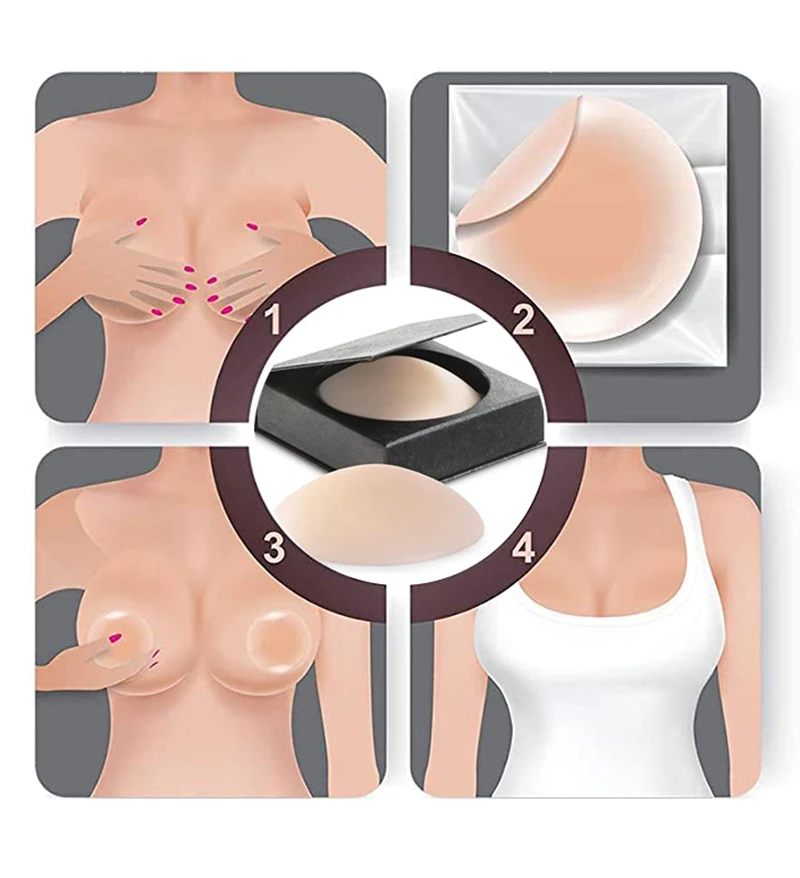 Nippies Nipple Cover Sticky Adhesive Invisible Silicone Nipple Pasties Reusable Pasty Nipple Covers for Women With Travel
