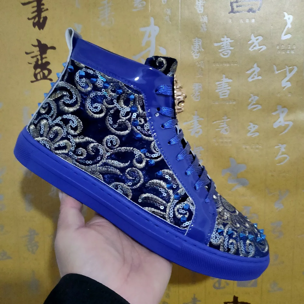 Neue Herren fort.000rittene besti Hyper Pailletten Freizeit schuhe Herrenmode Wohnungen Luxus Скейтборд Schuhe a7