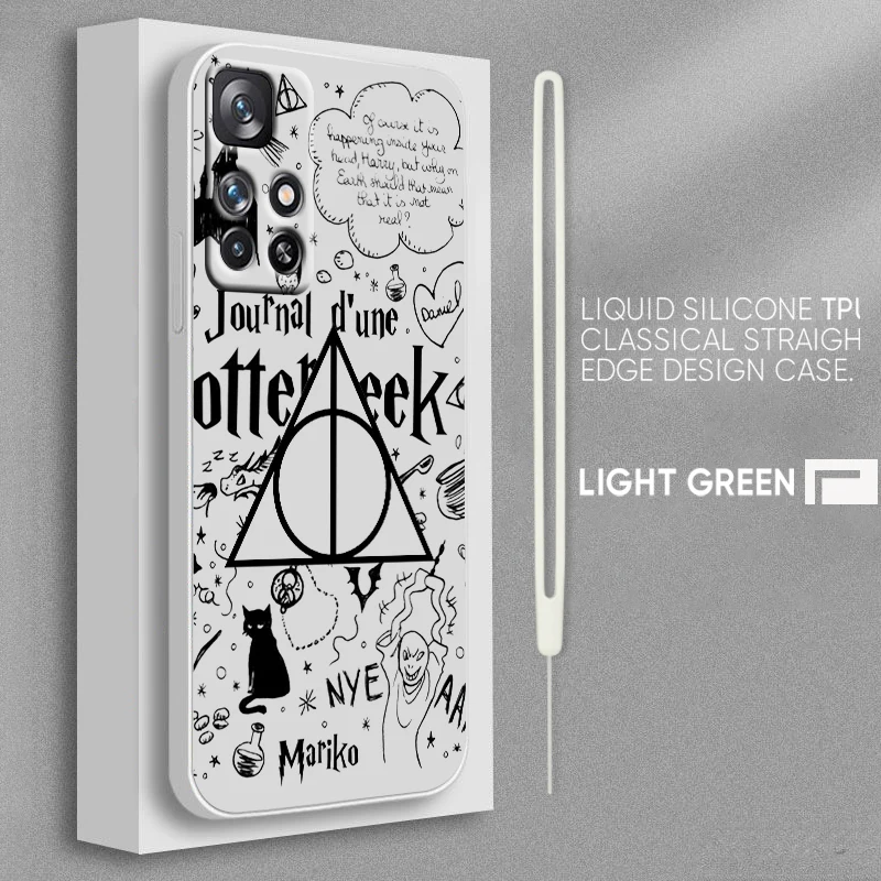 

harry potter wink Phone Case For Xiaomi Redmi Note 12 11T 11S 11E 10S 10T 10 Pro Plus Liquid Rope Funda Cover