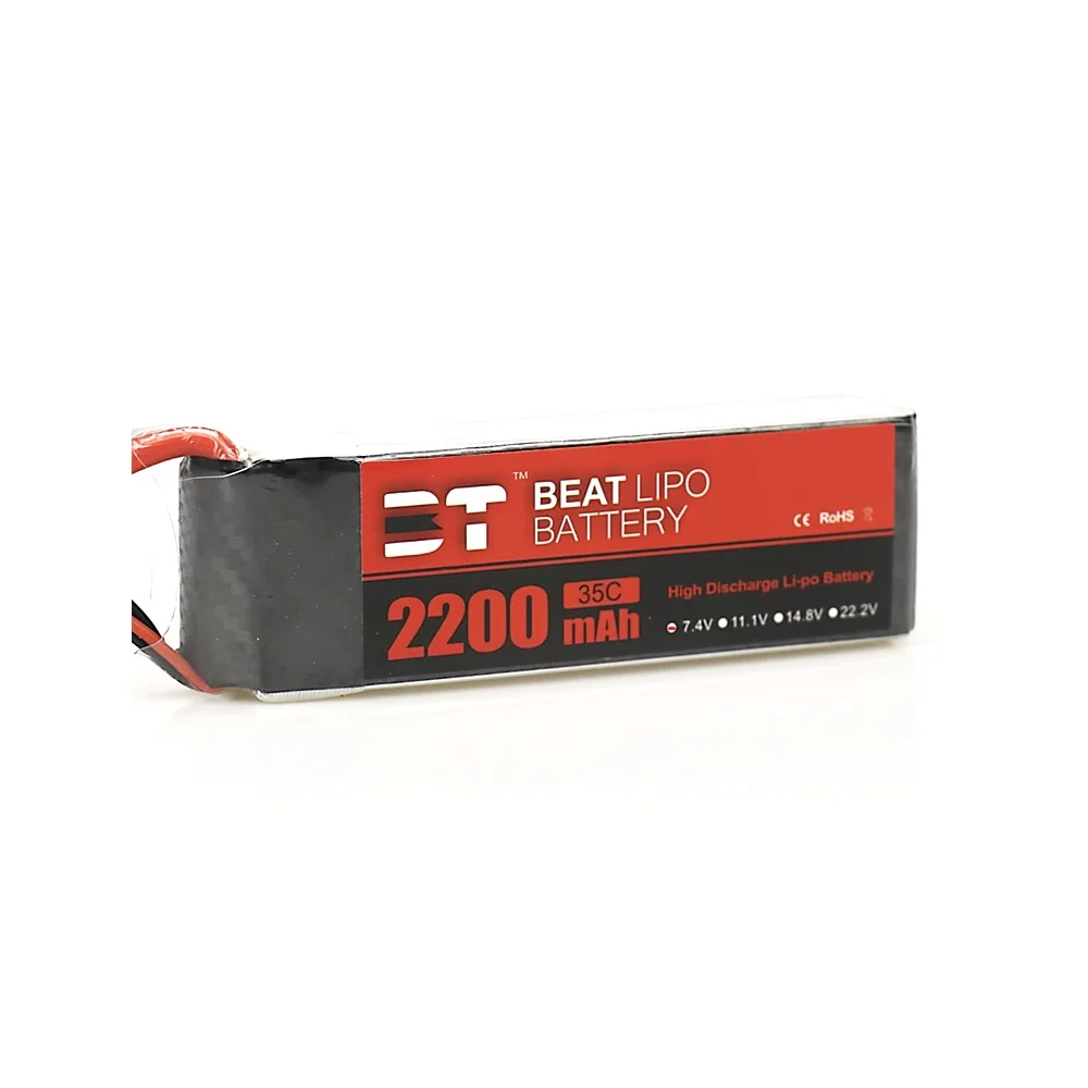 

BT 2200mAh 2S 7.4V 35C LIPO Beite Battery Aircraft Model Battery