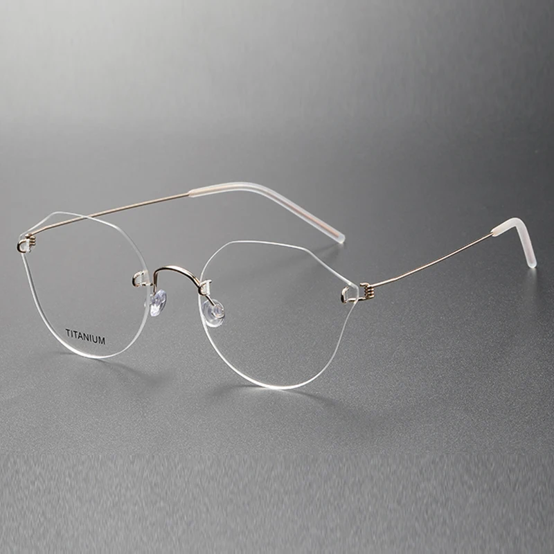 Безрамочные очки для близорукости многосторонние зеркальные линзы