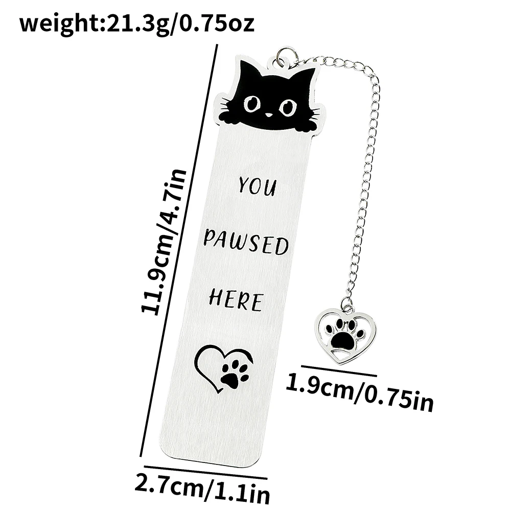 Закладки с милым котом металлические черные закладки марки для чтения коллекции