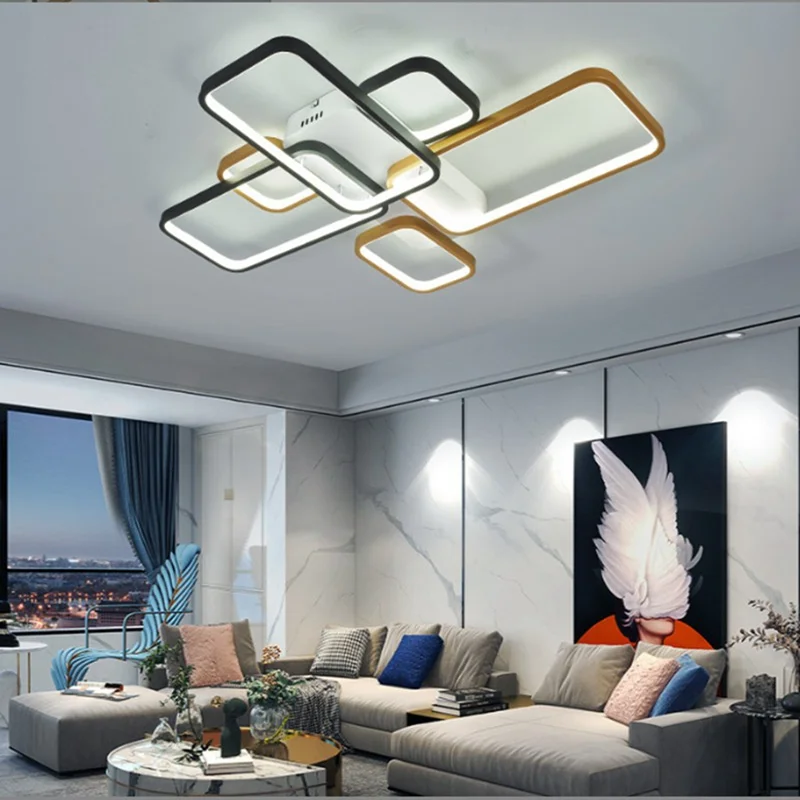 

Chandeliers Lights Modern LED Ceiling Smart Home Alexa Suitable for Living Room Bedroom Study Room Simple Interior Pendant Lamp