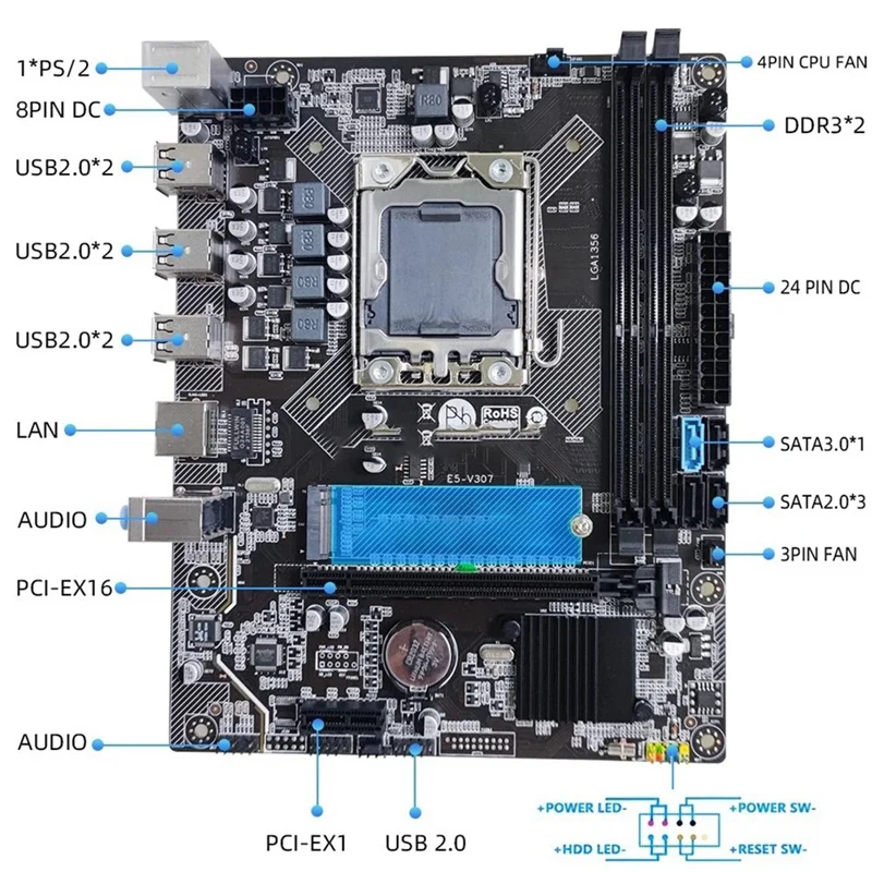 

Серверный слот памяти X79 LGA1356 DDR3 REG ECC M.2 NVME SATA3.0, игровая компьютерная материнская плата с поддержкой процессора Xeon E5 V1 & V2