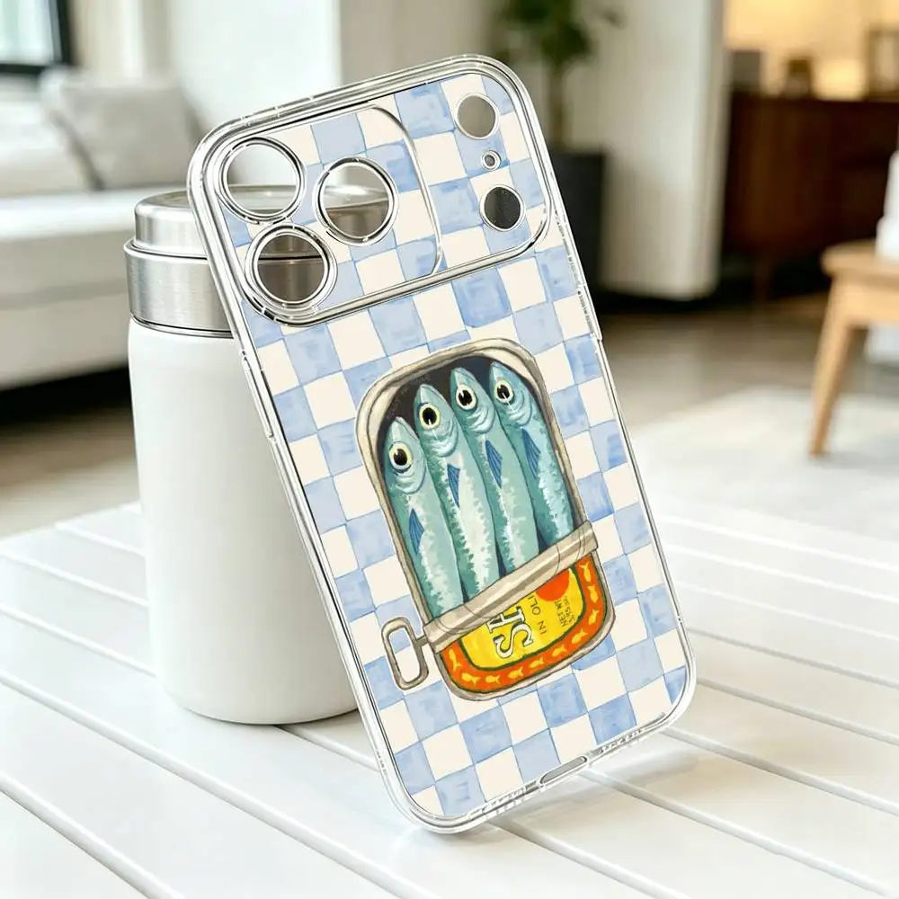 Фото Sardina pilchardus-S Прозрачный силиконовый мягкий чехол для iPhone 17 16 15 14 13 12 11 Mini Pro Max Plus Подарок №3