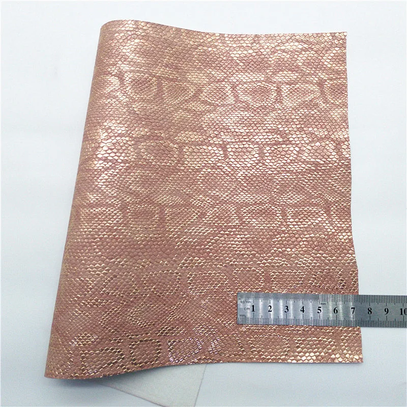 Розовое золото крупная блестящая кожа подходящая с цветами леопард змея ящерица