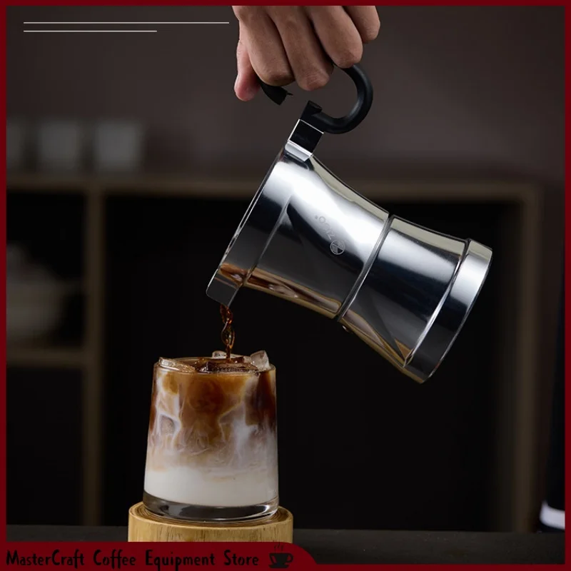 Фото Кофеварка ZIGO Double Valve Moka Pot Z Pot для дома, подходит для открытого огня, керамическая, для электрической плиты, набор для приготовления кофе. №1
