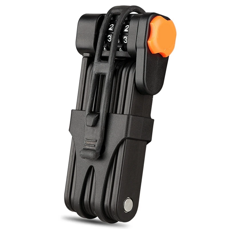 

New New Bike Lock Folding Bike Lock Bike Chain Lock Heavy Duty Alloy Steel For Road Bike Mountain Bike Electric Bike