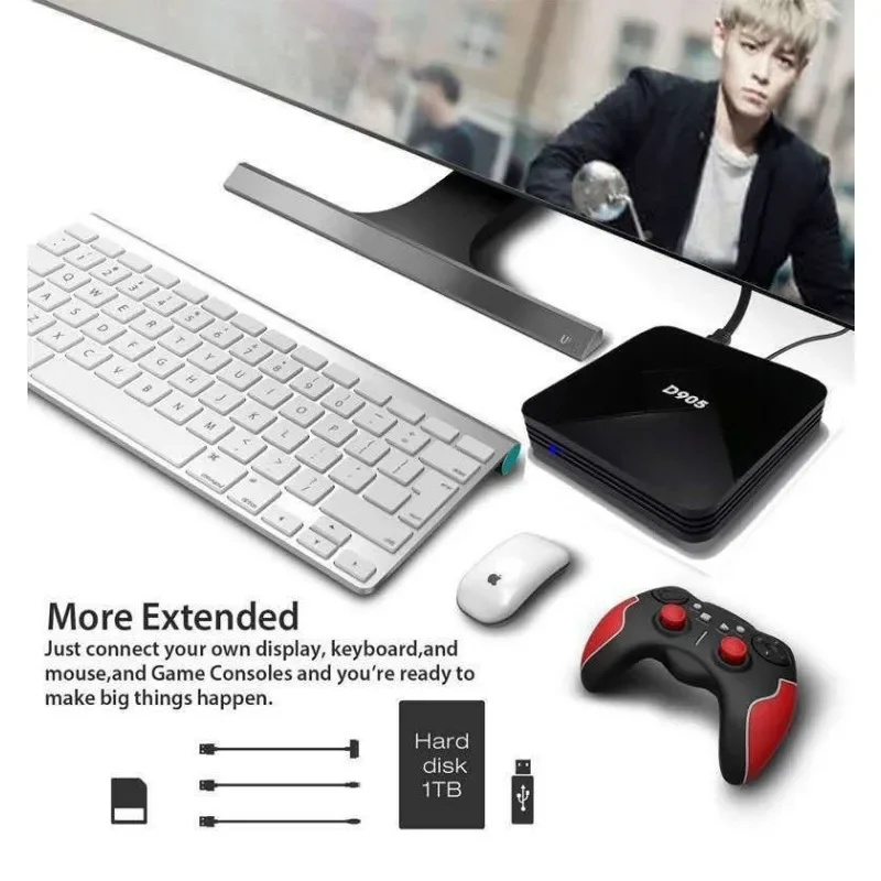 Фото D905 Портативный ТВбокс Android TV 8 ГБ Ram WIFI Mlogic S905 4K Smart IPTV Box TV Smart Home Set Top TV Box Receiver №5