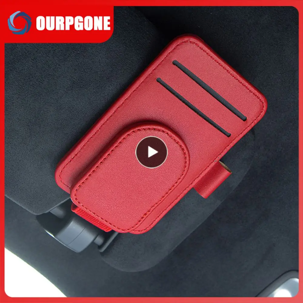 

Практичный портативный держатель для карт, модный зажим для очков, прочный кожаный чехол для автомобильных запчастей, Износостойкий чехол для хранения, солнцезащитный козырек, Простой автомобильный