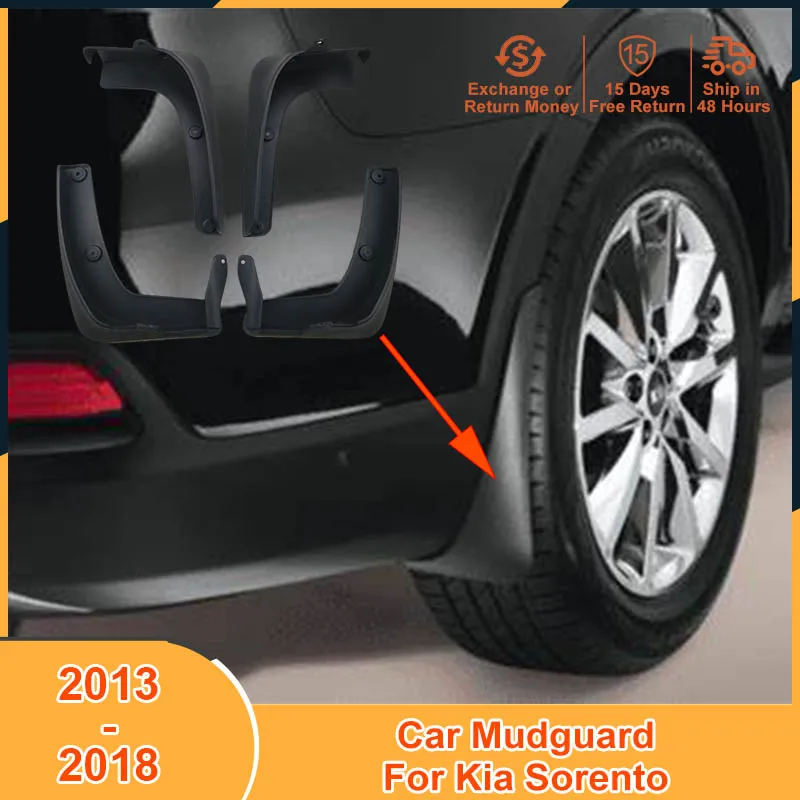 

4Pcs Car Mudflaps Mudguard for Kia Sorento 2013 2014 2015 2016 2017 2018 PVC Splash Guards Mud Flaps Protector Fender Auto Parts