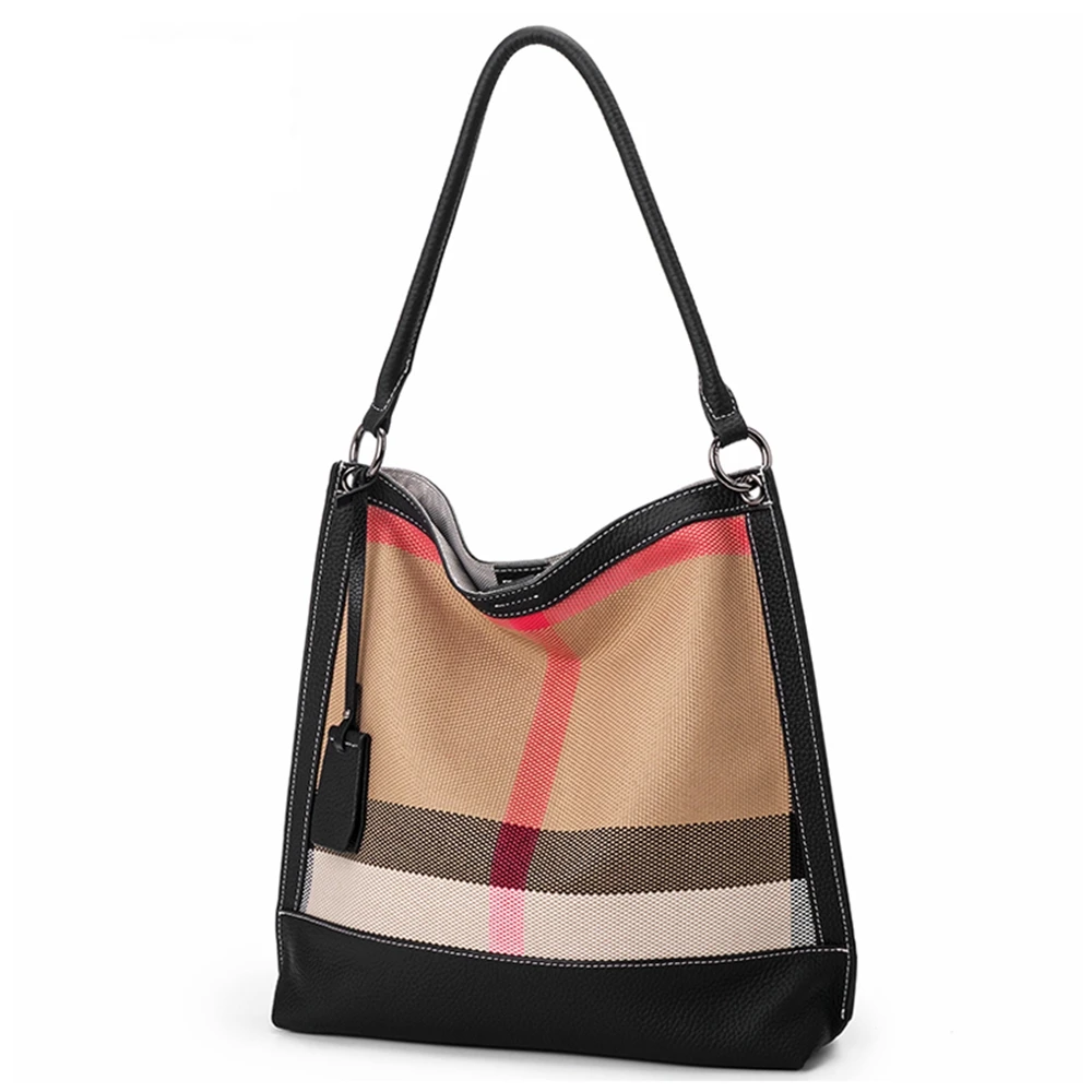 

Women's Leather Canvas Handbag, famous leather towel, famous handbag