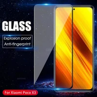 for poco x3 pro f3 gt tempered glass screen protector on for xiaomi poco x3 gt nfc m3 pro 5g x3pro glass smartphone cover film
