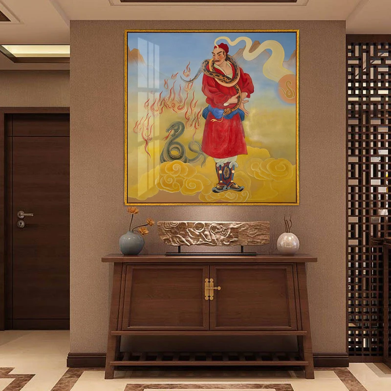 Poster Thangka Five Manjushri Painting Tibet India Chinese Religious Canvas Printmaking Art Wall Picture Home Decoration