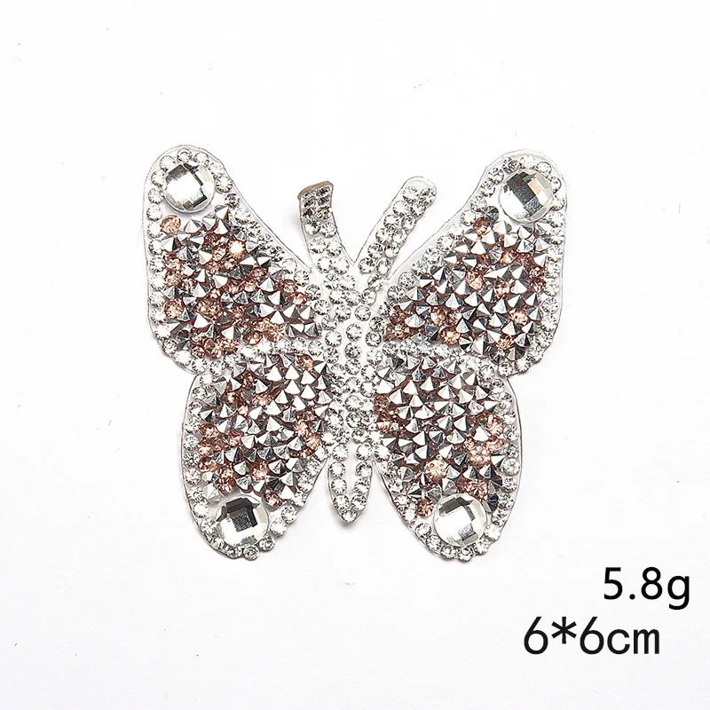 Заплатка с кристаллами бабочка 6 см