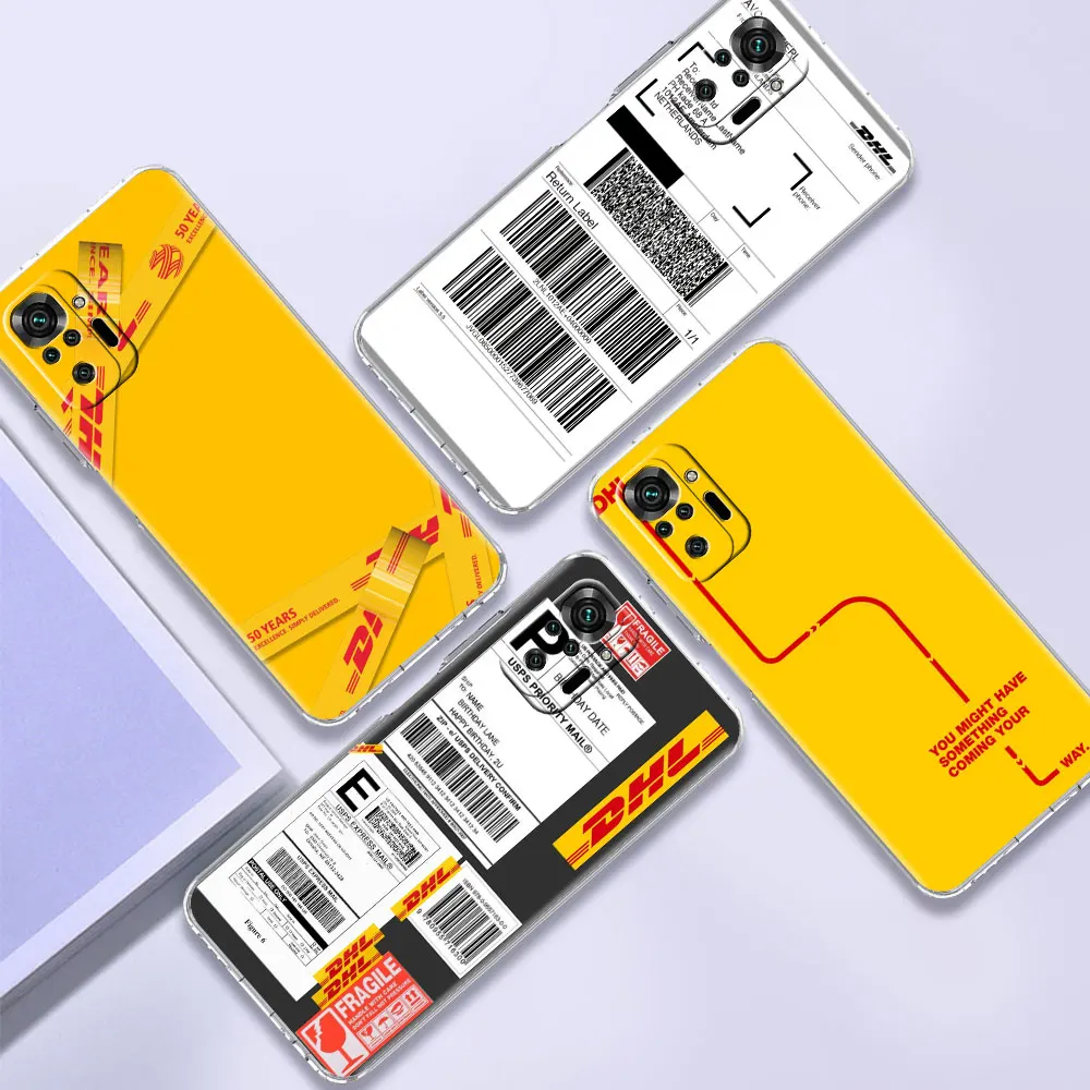 DHL Express модный прозрачный чехол для Xiaomi Redmi Note 10 8 Pro 9S K40 мобильных телефонов 9C NFC 9 4G