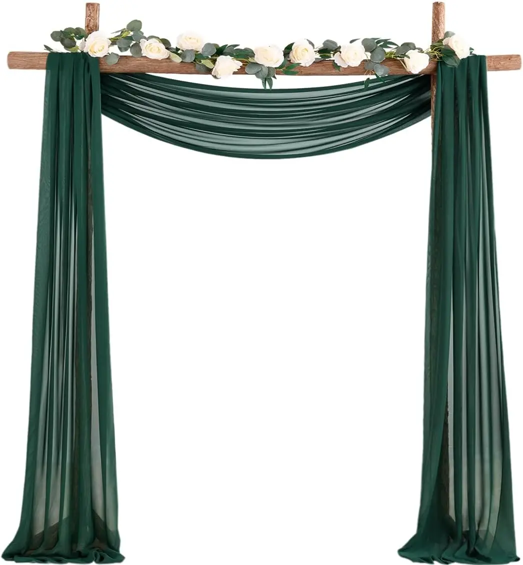 

Зеленый шифоновый скатерть-дорожка из полиэстера