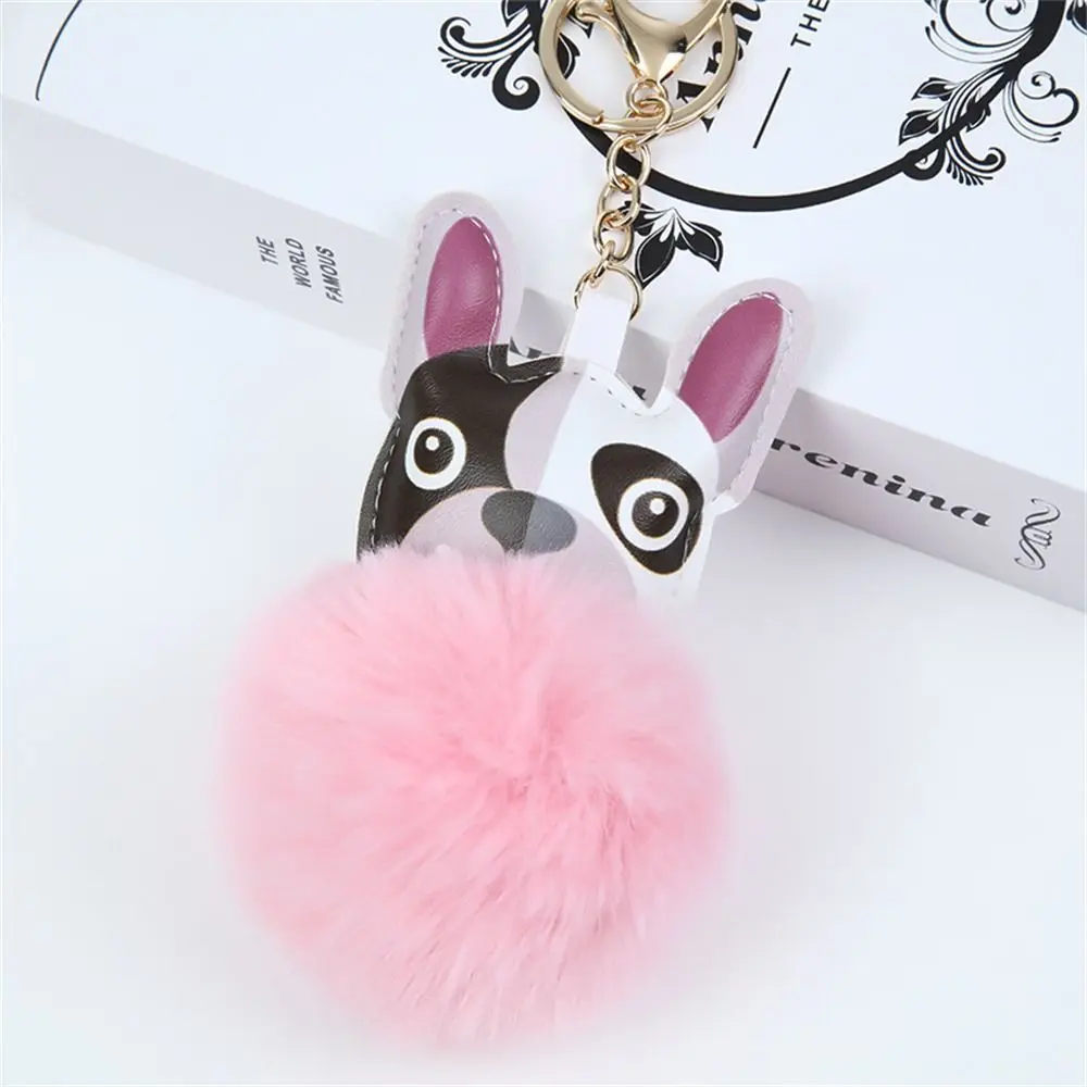 Прекрасный мультяшный брелок с помпоном для собаки сумка подвеска ключей