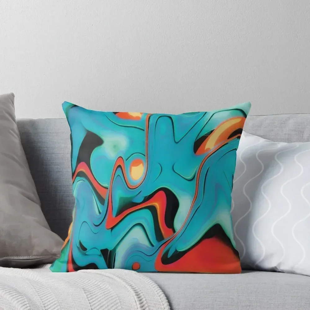 Юго-запад яркие современные хипстерские оранжевые и бирюзовые завитки